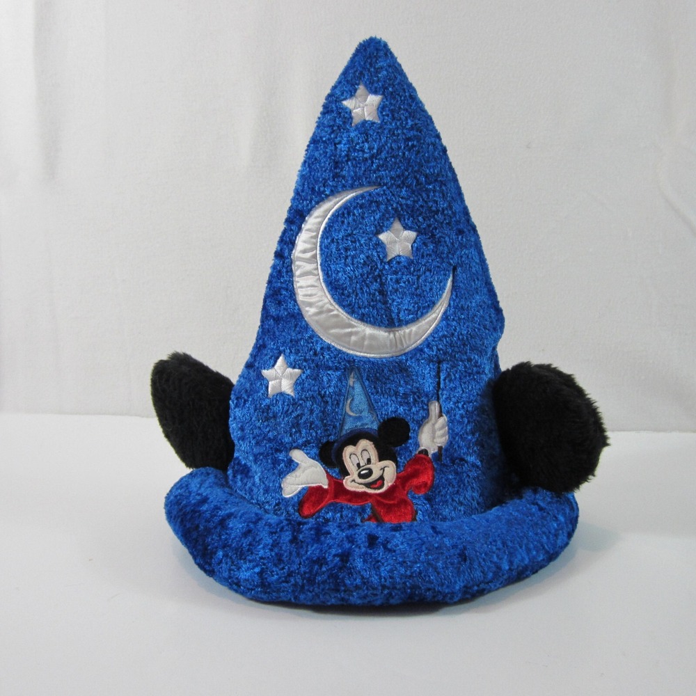 Disney Parks Mickey Mouse Ears Fantasia Sorcerer Wizard Plush Hat small
